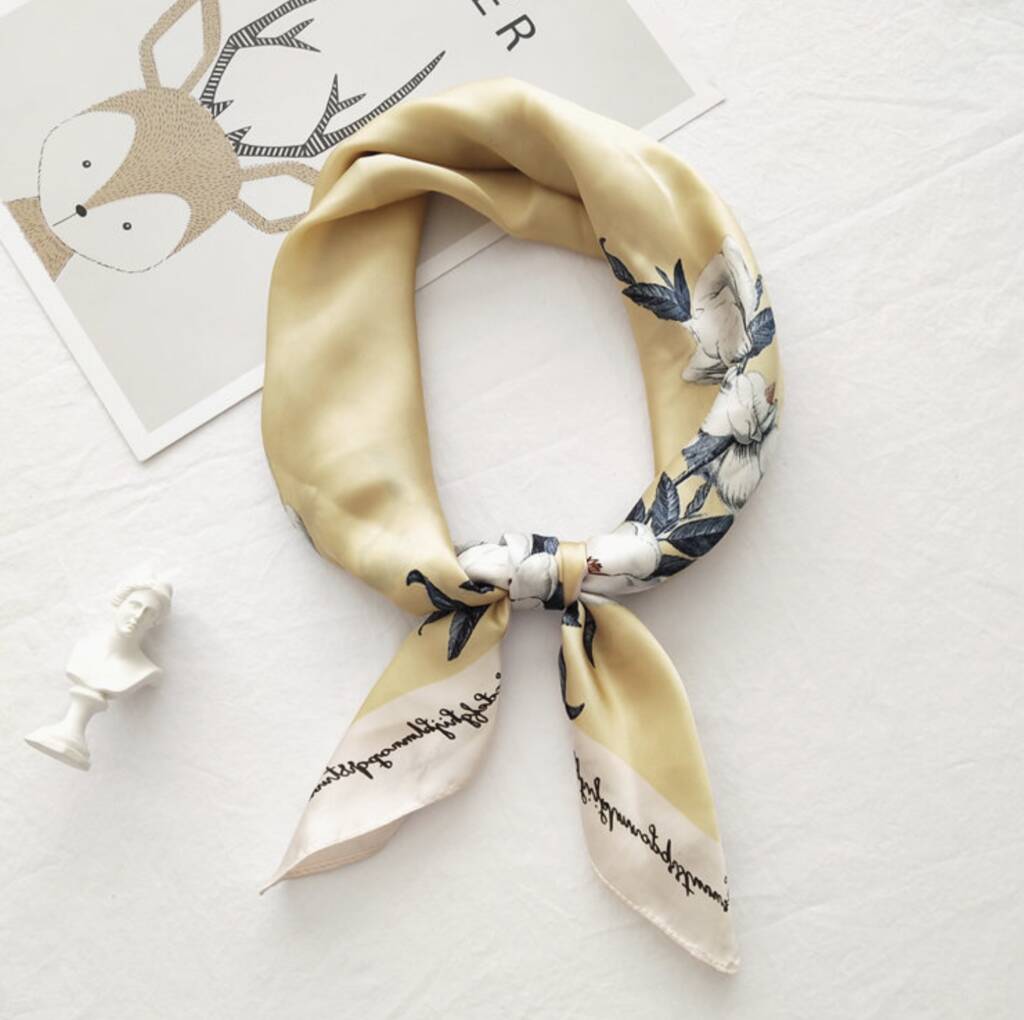 Pastel Floral Silk Polyester Scarf By GY Studios | notonthehighstreet.com