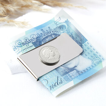 21st Birthday 2004 Five Pence Coin Money Clip, 2 of 8