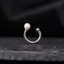 Piercing Free Sterling Silver Pearl Ear Cuff, thumbnail 1 of 9