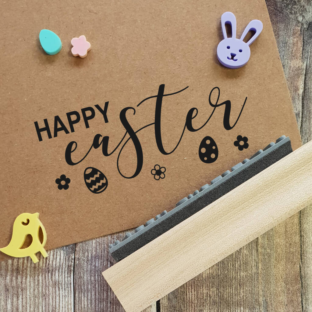 Happy Easter Detail Rubber Stamp, 1 of 2