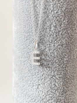 Cubic Zirconia Initial Pendant Necklace, 5 of 5