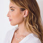 Lakshmi Turquoise Stud Earrings Silver Or Gold Plated, thumbnail 7 of 11