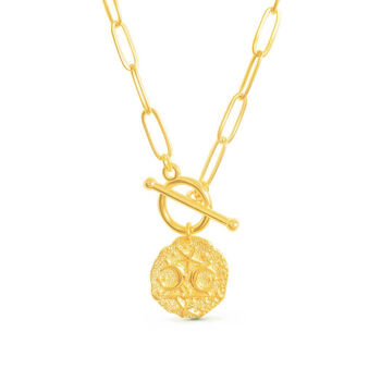 Celestial Moon Pendant T Bar Necklace, 4 of 5