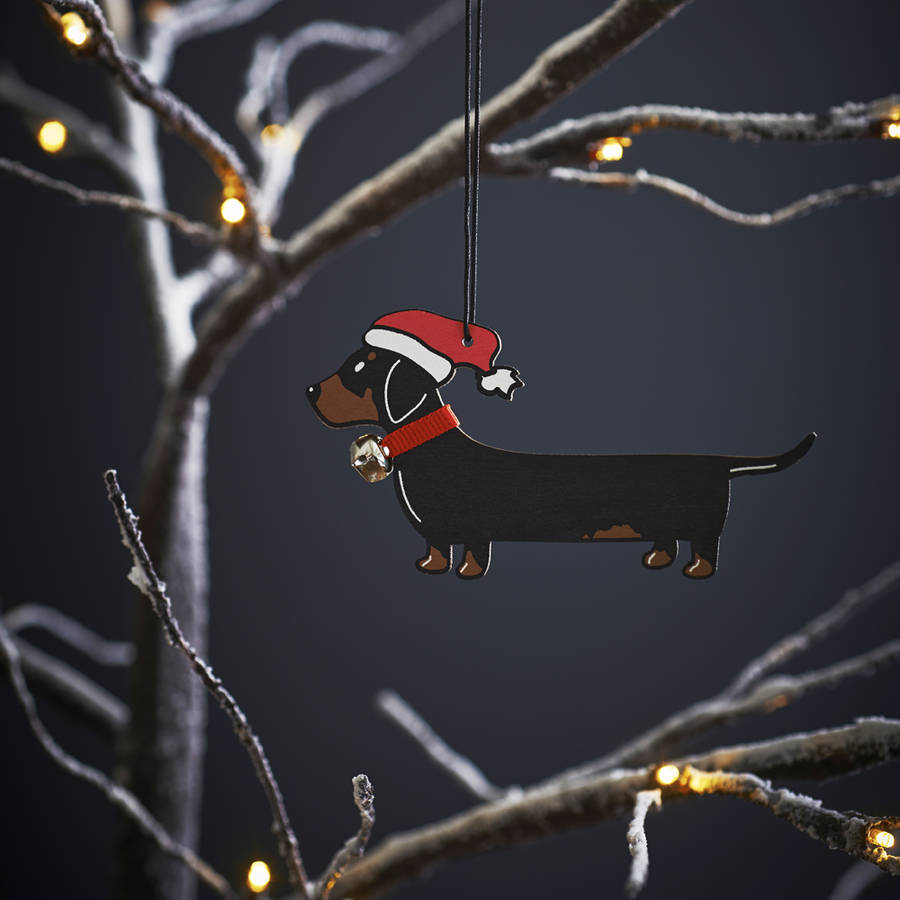 Dachshund / Sausage Dog Christmas Decoration, 1 of 4