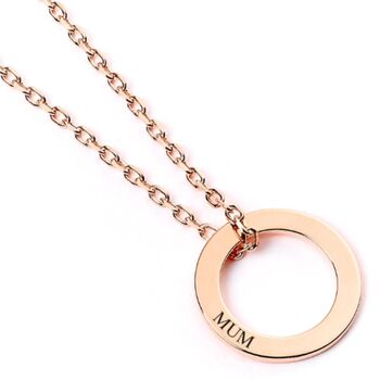 Sterling Silver Personalised One Ring Necklace, 8 of 12