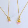 October Birthstone Necklace, Opal, Gold Plated, thumbnail 2 of 8