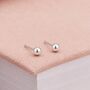 4mm Sterling Silver Ball Stud Earrings, thumbnail 1 of 3