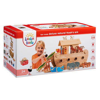 Deluxe Natural Wood Noah's Ark Playset + 24 Characters, 7 of 7