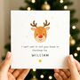 Personalised Christmas Card For Child From Rudolph, thumbnail 1 of 3