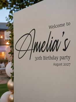 Personalised Birthday Mirror Welcome Sign Vinyl Decal, 6 of 13