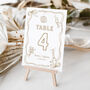 Hand Drawn Whimsical Wedding Table Numbers, thumbnail 2 of 6