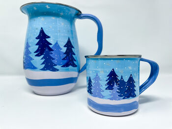 Hand Painted Christmas Jug | Winter Wonderland, 4 of 4