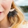 'Kate' Feather And Wood Earrings, thumbnail 1 of 12