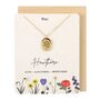 May Birthday Hawthorn Birth Flower Necklace Card, thumbnail 1 of 5