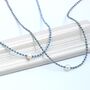 Adjustable Mini Gem Beaded Necklace On Silver Or Gold Vermeil, thumbnail 8 of 12