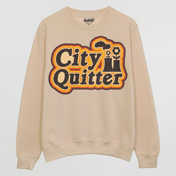 City Quitter Men's Slogan Sweatshirt, 5 of 5