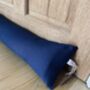 Customisable Blue Or Black Draught Excluder Cushion, thumbnail 3 of 4