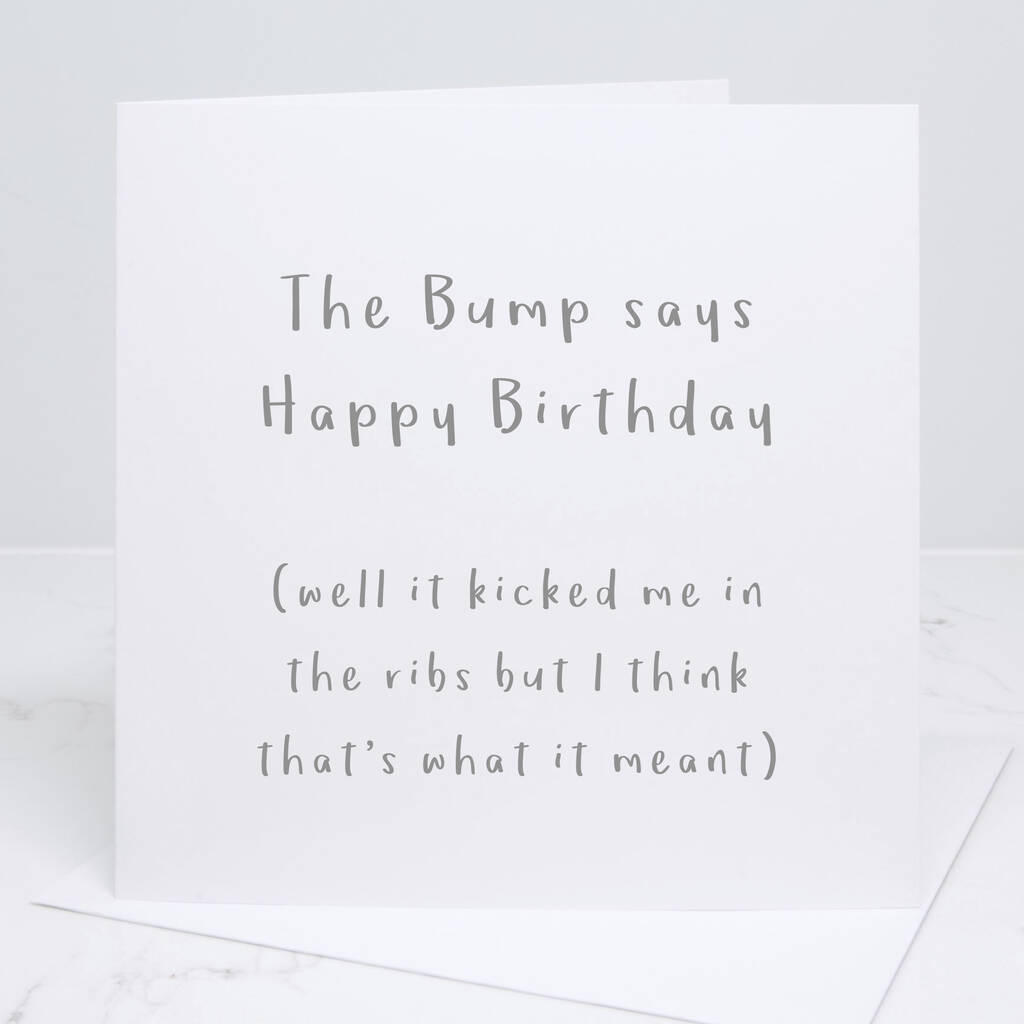 'From The Bump' Birthday Card, 1 of 4