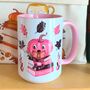 Cosy Reading Pink Pumpkin Mug, thumbnail 3 of 4