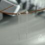 Sterling Silver Extra Tiny Cz Starburst And Moon Threader Earrings, thumbnail 1 of 12