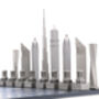 Stainless Steel Skyline Chess Set – Dubai Edition, thumbnail 4 of 6