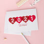 Personalised Heart Date Anniversary Or Valentines Card, thumbnail 2 of 5