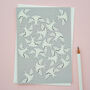 Pack Of Four Bird Print Greetings Cards, thumbnail 3 of 6