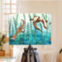Handmade Otter Woodland Lampshade – Organic Cotton Nature Inspired Lighting, thumbnail 2 of 3