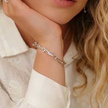 Green Amethyst And Pearl Bracelet, 3 of 5