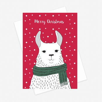 Llama Christmas Card, 2 of 2