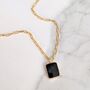 The Rectangle Black Onyx Necklace, thumbnail 4 of 9