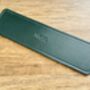 Personalised Dark Racing Green Premium Leather Bookmark, thumbnail 7 of 8