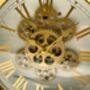Gold Distressed Moving Gears Mantel Clock Roman Numeral, thumbnail 3 of 8