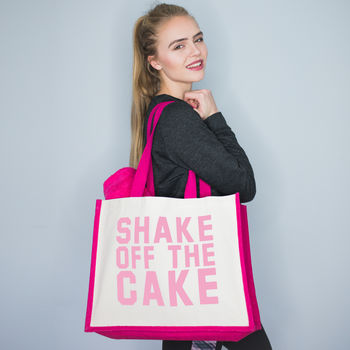 Slogan Gym Bag ‘Shake Off The Cake’, 2 of 4