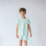 Soft Mint Three Piece Towelling Cotton Summer Set, thumbnail 1 of 5