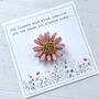Teacher Gift Daisy Brooch On Bespoke Gift Card, thumbnail 2 of 12