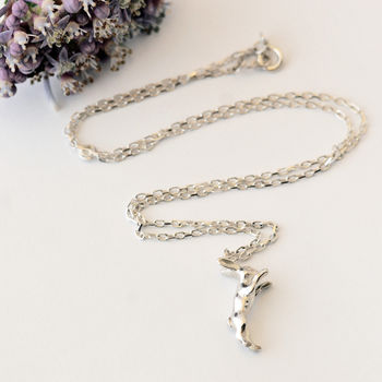 Hare Necklace In Sterling Silver, 2 of 11