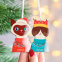 Personalised Christmas Cat Hanging Decoration, thumbnail 1 of 7