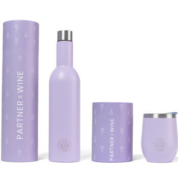Lavender Insulated Wine Bottle, 7 of 9