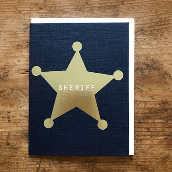Mini Gold Foiled Sheriff Card, 5 of 5