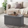 Storage Ottoman Flipping Lid Foldable Storage Bench, thumbnail 1 of 12