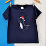 Children's Christmas Dinosaur T Shirt, thumbnail 1 of 2