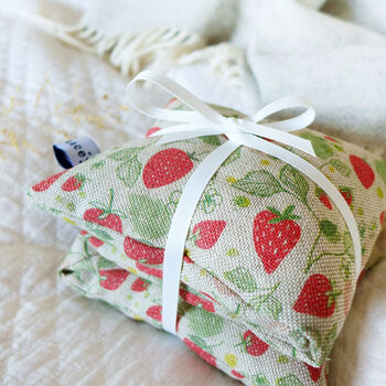 Strawberries Linen Wheat Heat Bag, 2 of 4