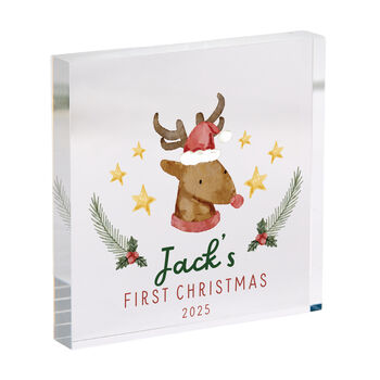 Baby’s First Christmas Gift Acrylic Block, 4 of 4