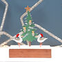 Christmas Tree And Seagulls With Chips Decoration, thumbnail 1 of 4