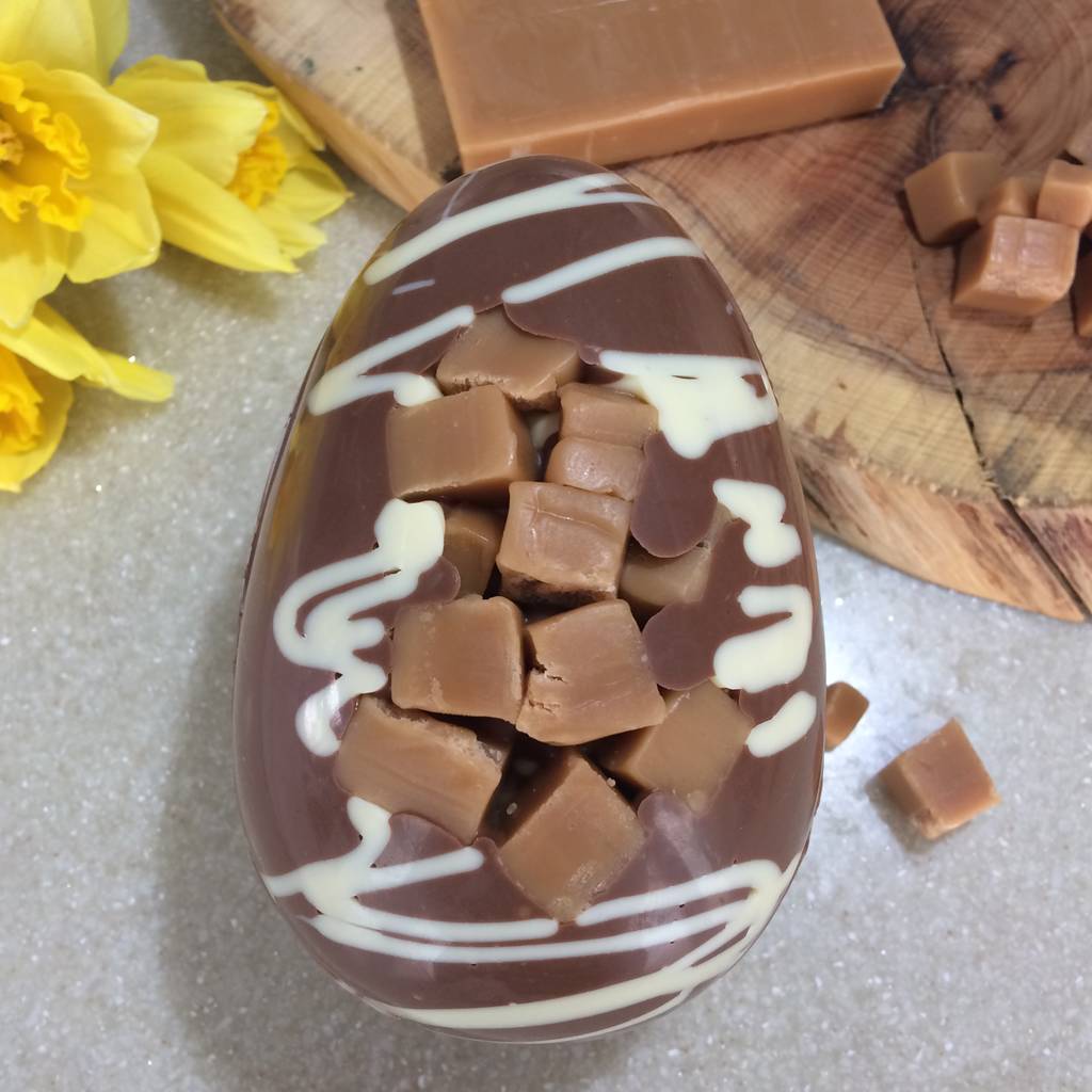 Chocolate Easter Egg With Clotted Cream Fudge By The Crafty Chocolatier