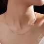 2mm Turquoise Beaded Satellite Chain Necklace In Sterling Silver, thumbnail 1 of 12