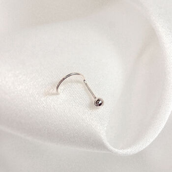 Sterling Silver 2mm Ball 24 Ga Nose Screw Stud, 2 of 4