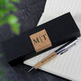 Personalised Initial And Name Cork Pen Box Set, thumbnail 2 of 5
