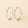 Sterling Silver Twisted Huggie Hoop Earrings, thumbnail 1 of 11